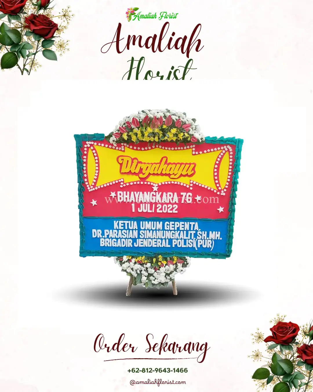 Papan Bunga HUT Ulang Tahun Dauh Peken